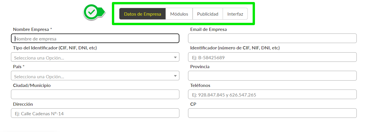 Formulario empresas