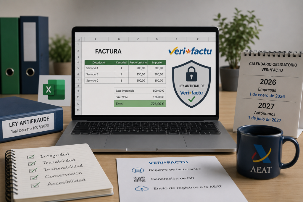facturar con excel verifactu